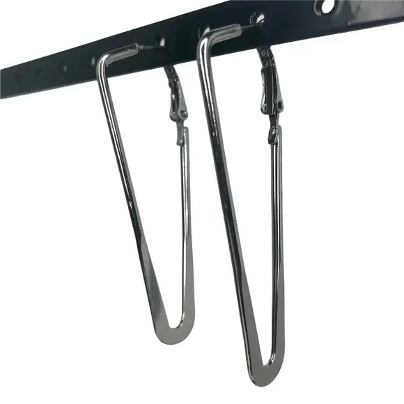 Silver V Hoop Earrings - Picture 2 of 3